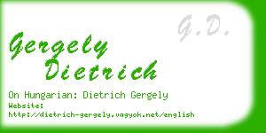 gergely dietrich business card